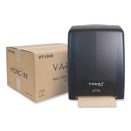 Morcon Valay Hardwound Towel Dispenser, 11.75" x 14" x 8.5", Black VT1008